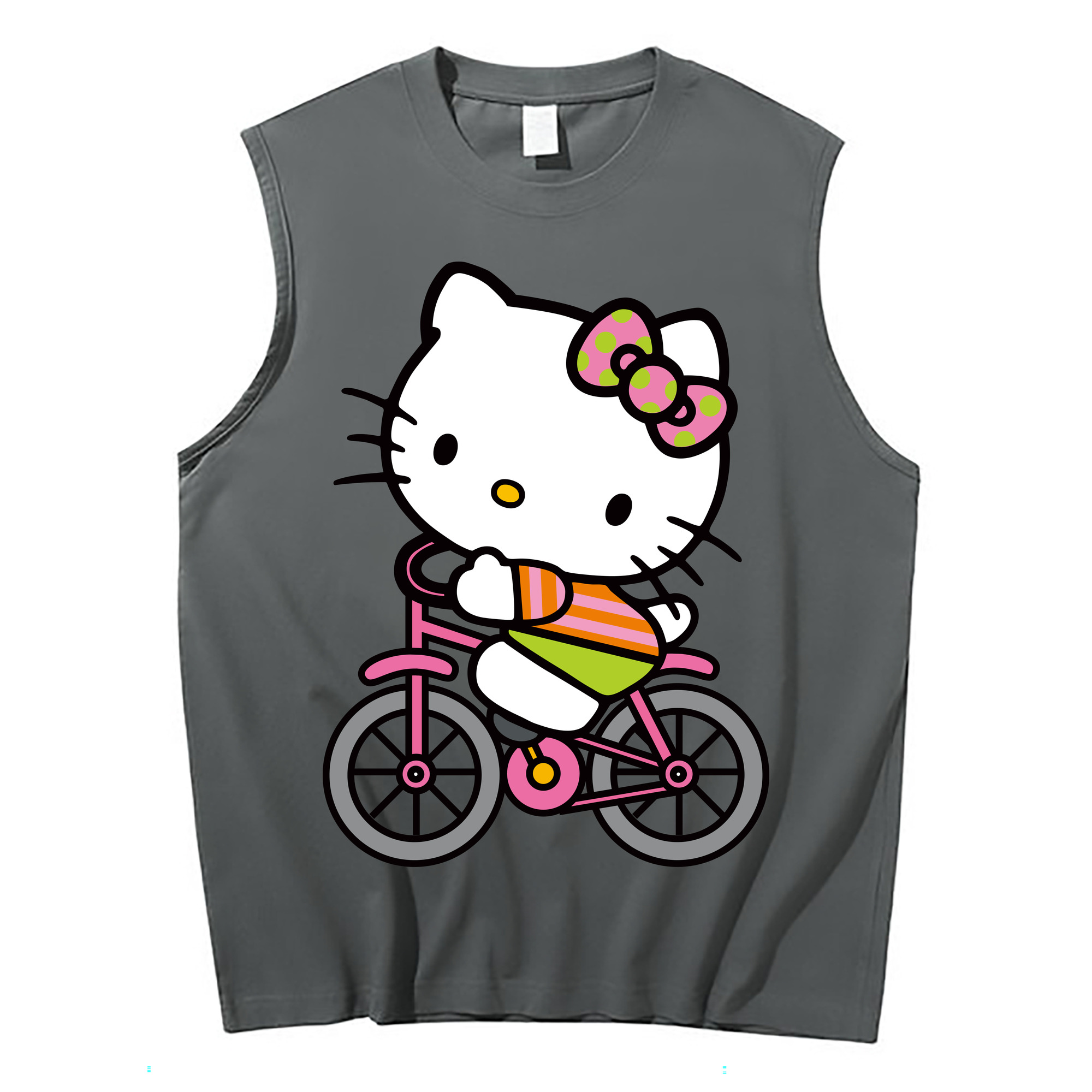 （画像用） Hello Kitty ハローキティ コットン100％タンクトップ（フロントプリント）